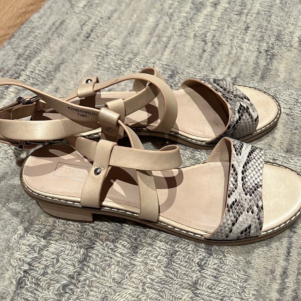 Top Shop Snake Skin Semi Heels